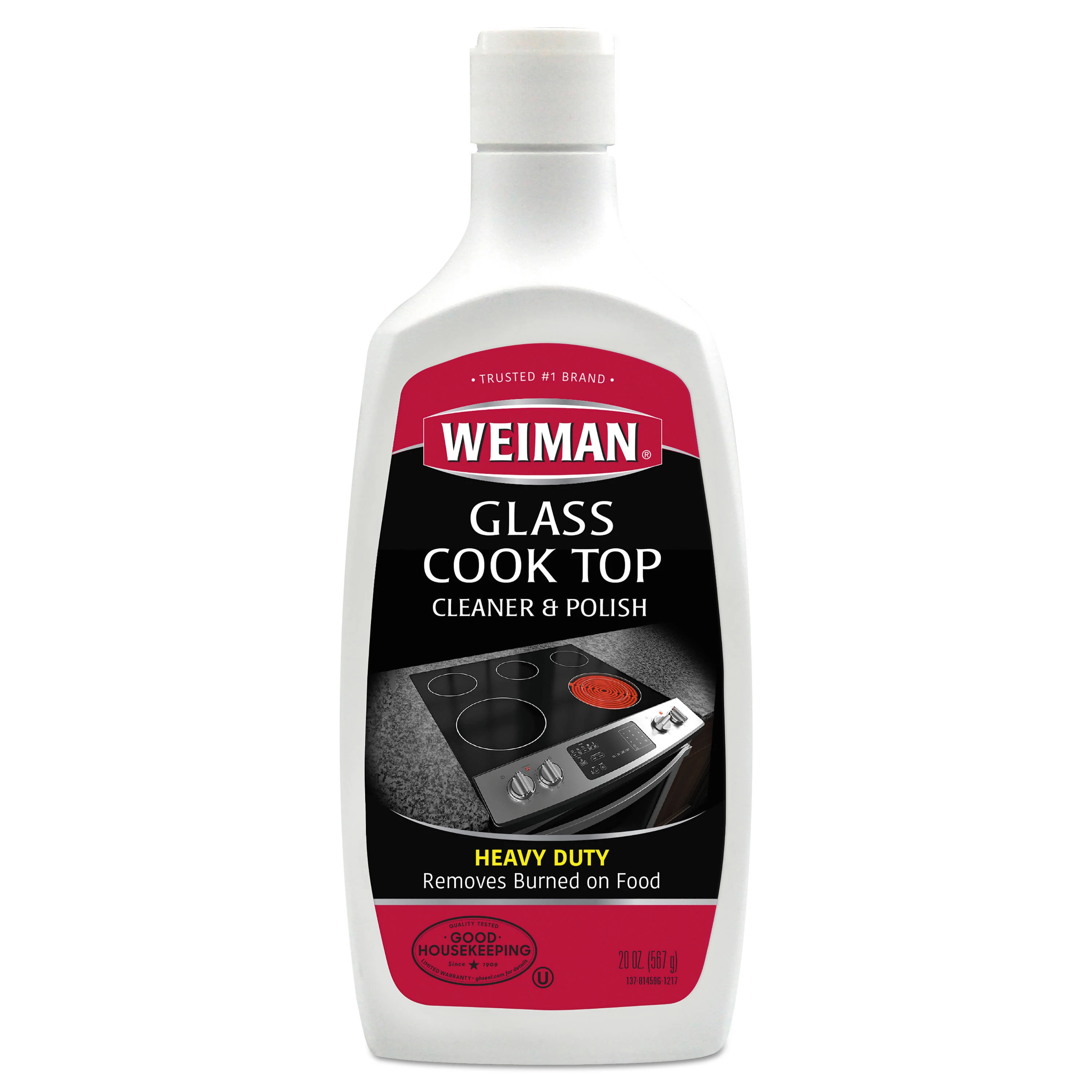 Weiman Ceramic and Glass Cooktop Cleaner - Heavy Duty Cleaner and Polish (10 Ounce Bottle and 3 Scrubbing Pads)