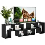 Tangkula 3 Pieces Console TV Stand, Free-Combination Entertainment Cen