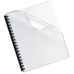 Fellowes Crystals Clear Pre-punched Binding Covers - 11" Height x 8.5" Width x 0.1" Depth - For Letter 8 1/2" x 11" Sheet - Rectangular - Clear - Polyvinyl Chloride (PVC) - 100 / Pack