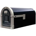 Architectural Mailboxes Post Mount Mailbox 10.75&#034;x8.89&#034;x2<wbr/>2.99&#034; Black Decorative