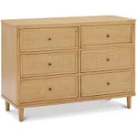 Namesake Marin 6 Drawer Dresser with Cane, Honey/Honey Cane