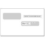 ComplyRight® Double-Window Envelopes For W-2C Tax Forms, 5-5/8" x 9", Moisture-Seal, White, Pack Of 100 Envelopes