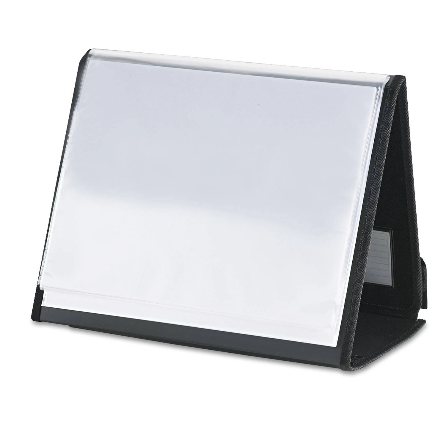 Showfile Horizontal Display Easel, 20 Letter-size Sleeves, Black