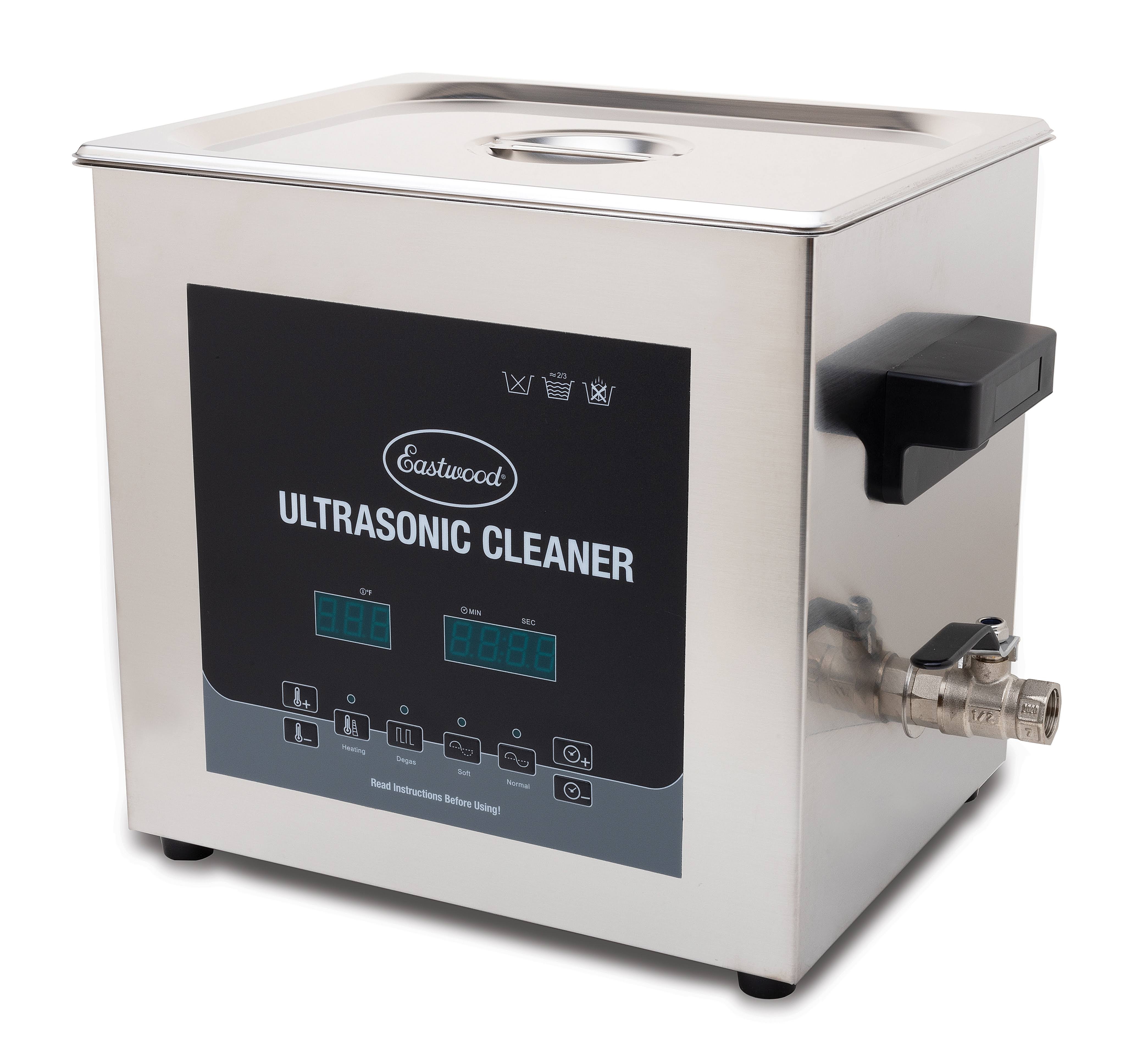 Eastwood Heated Ultrasonic Cleaner 9L Capacity with Degas Ultra High 40000 Hz Frequency and Stainless Steel Tank