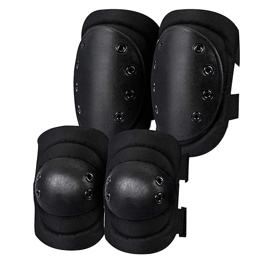 Opliy Tactical Knee Pads,Airsoft Knee & Elbow Protective Pads Guard for Army, Paintball, Hunting and Anyother Outdoor Sports