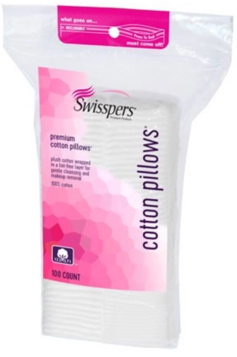 Swisspers Cotton Pillows Plush 100 Count Rectangular (3 Pack)