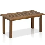 Furinno FG16504 Tioman Hardwood Patio Furniture Outdoor Coffee Table in Teak Oil, 1-Tier, Brown