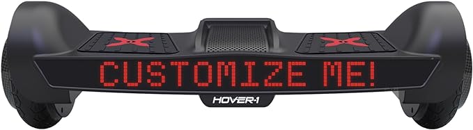 Hover-1 Sypher Electric Self-Balancing Hoverboard with Customizable Screen, Dual 150W Motors, 7 mph Max Speed, and 7 Miles Max Range