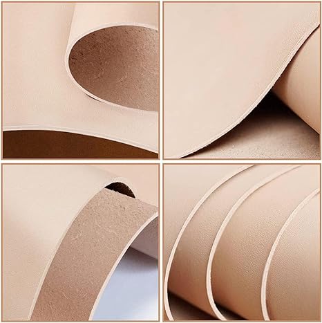 Vegetable Tanned Leather Sheets for Crafts Tooling Leather Square Veg Tan Leather 1.8-2.1mm Full Grain Leather Pieces Genuine Cowhide Leather for Crafts Sewing Hobby Workshop 12"x24"