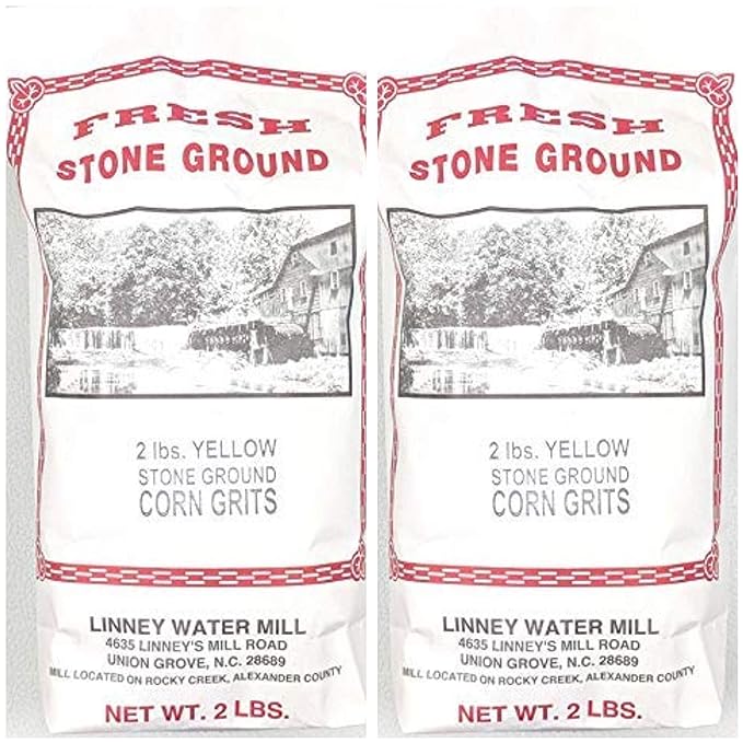 Linney's Mill Fresh Yellow Stone Ground Corn Grits 2 - 2 lb. Bags Gluten-Free No Preservatives