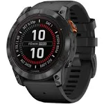 Garmin fenix 7X Pro Solar 51mm GPS Multisport Smartwatch Black  w/ White EarBuds