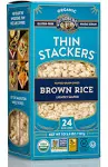 Lundberg Organic Thin Stackers Brown Rice Cakes Lightly Salted