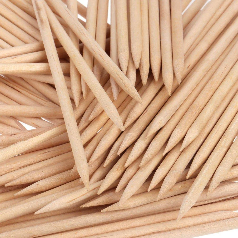 Orange Cuticle Wood Stick, 178x3.8mm, 100pcs/pack