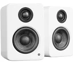 Kanto YU2MW PC Gaming Desktop Speakers | 3" Composite Drivers | 3/4" Silk Dome Tweeter | Class D Amplifier | 100 Watts | Built-in USB DAC | Subwoofer Output | Pair | Matte White