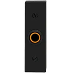 Wired Metal Rectangular Surface Mount Doorbell Chime Push Button with LED Button Light in Black, Door Bell Button Only