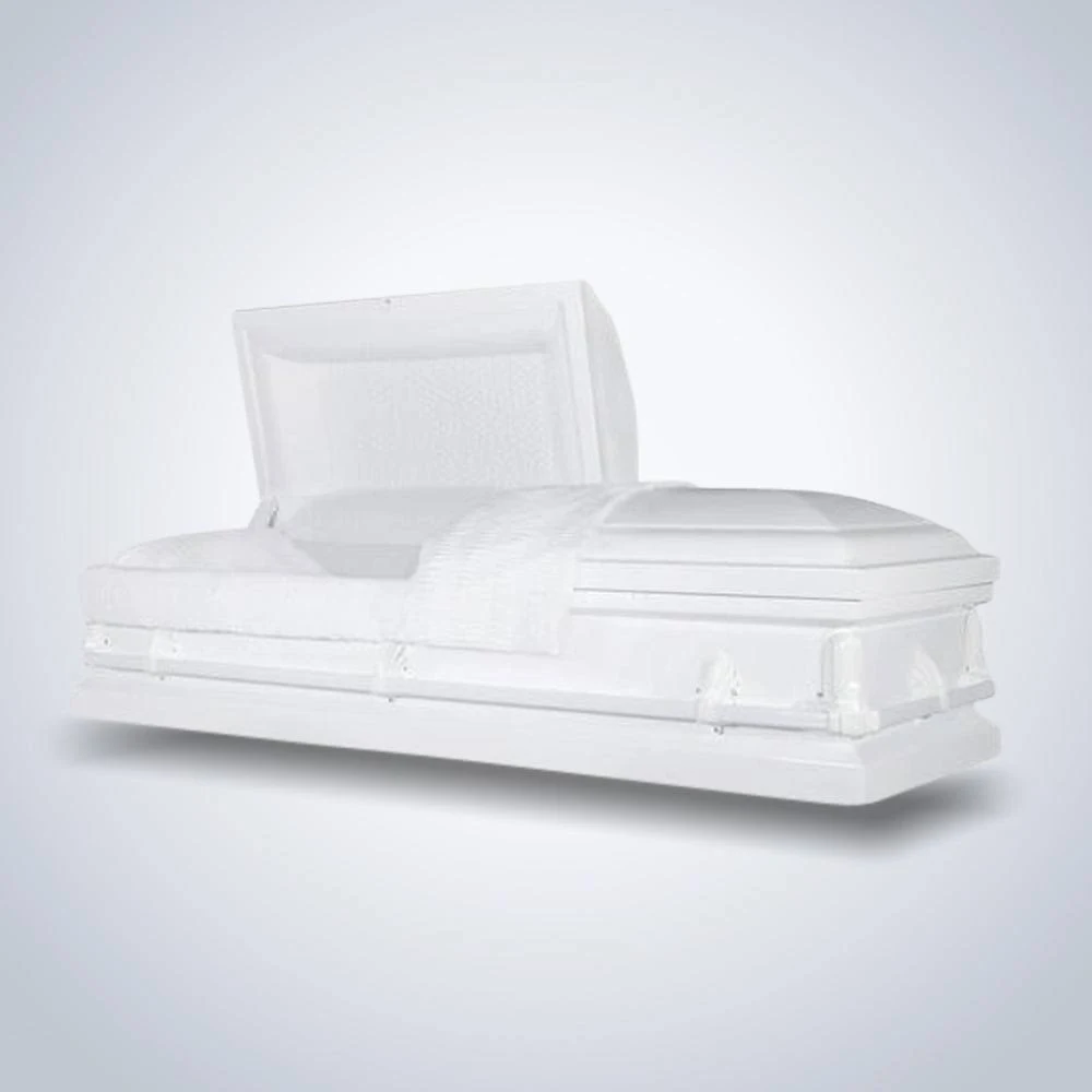 Titan Casket, Andover Series Funeral Casket in White, Size: Standard