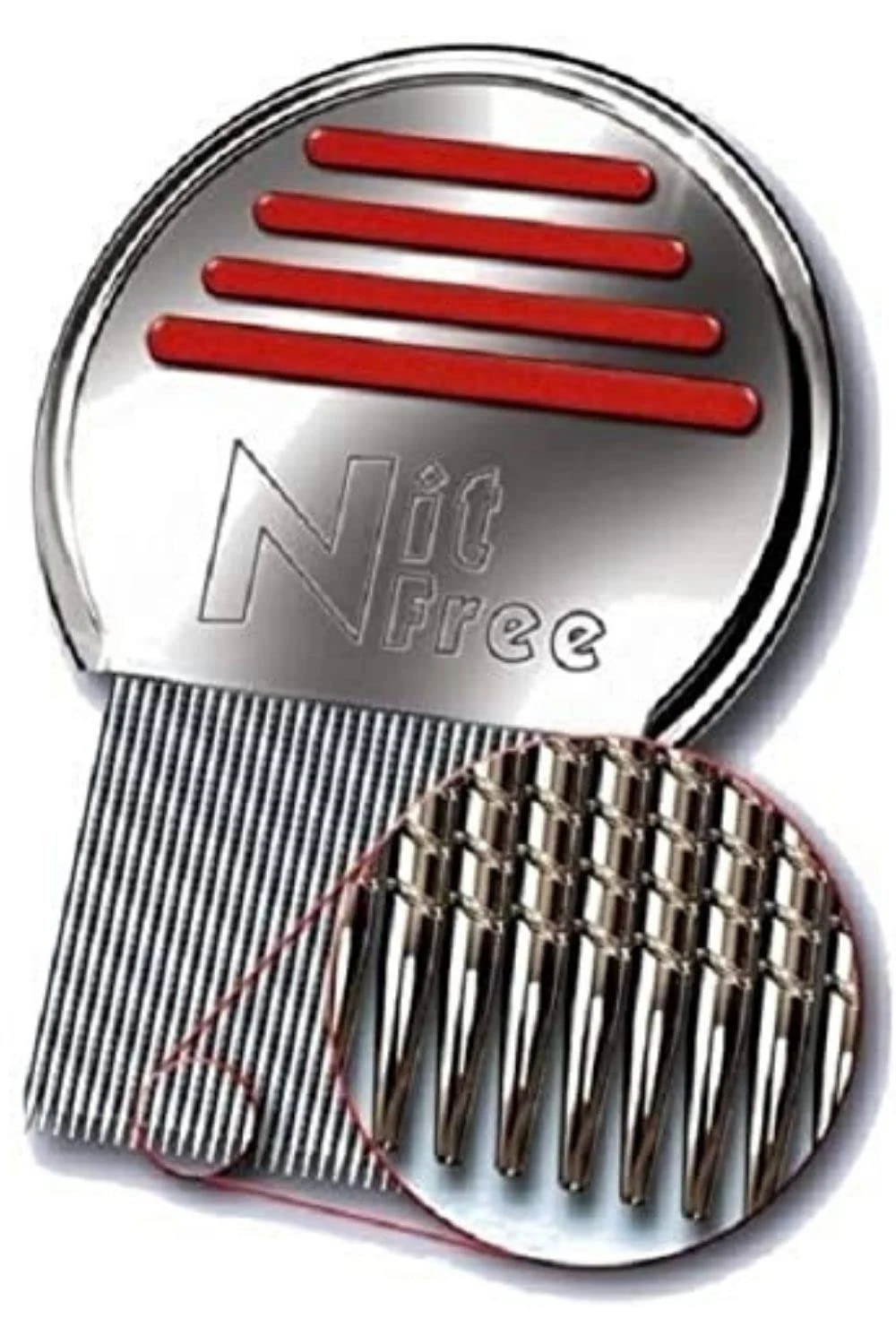 Nit Free Ultra Lice Comb,  Professional Stainless Steel Louse and Nit Comb for Head Lice Treatment, Removes Nits