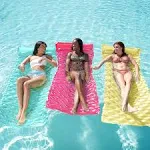 Sloosh 3Pack Inflatable Pool Mat Swimming Pool Mattress Float Lounge w/ Headrest