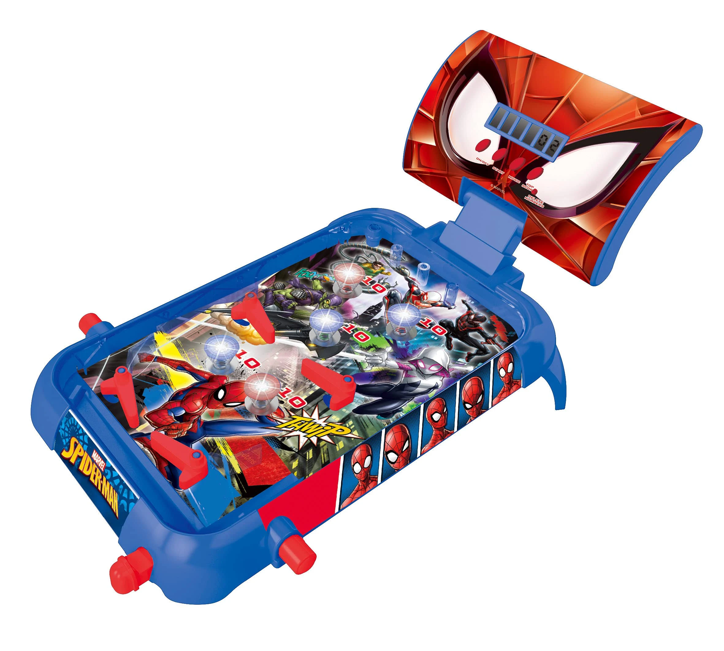 Lexibook Marvel Spider-Man Table Electronic Pinball Action and Reflex Game fo...