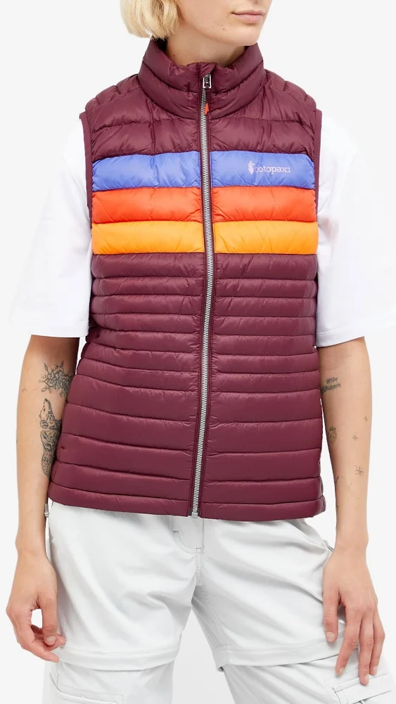 Cotopaxi Fuego Down Vest - Women's L Wine Stripes