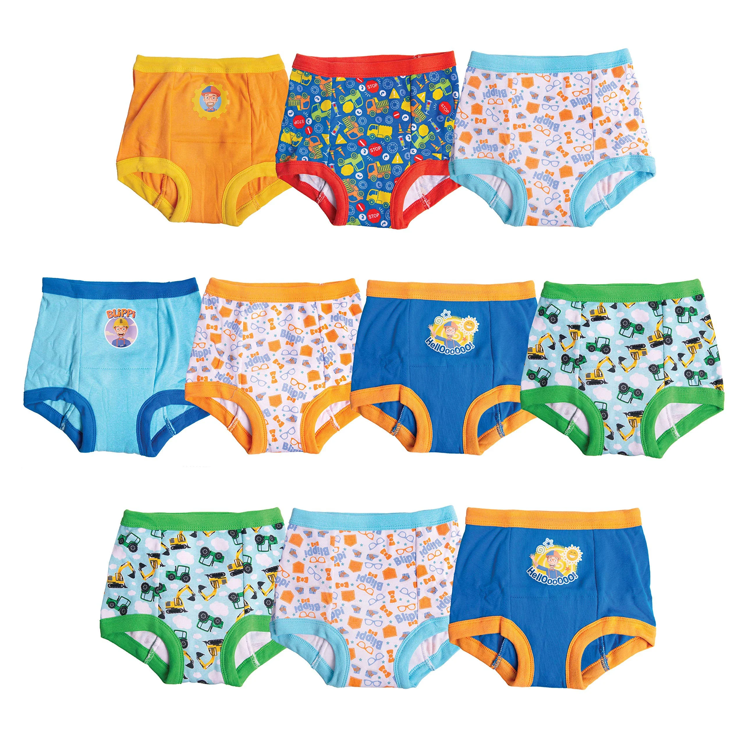 Blippi Baby Boys' Padded Potty Training Pants Come with Stickers and Success Chart in Sizes 18m, 2t, 3t, and 4t