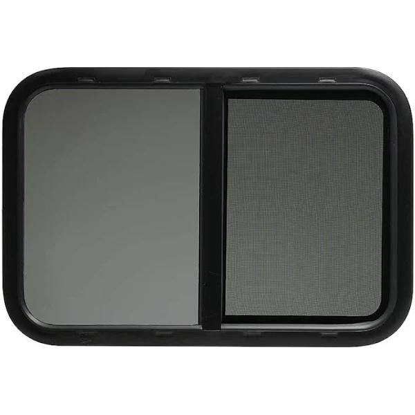 ToughGrade Horizontal Sliding Black RV Window 30&#034; X 20&#034; X 1-1/2&#034;