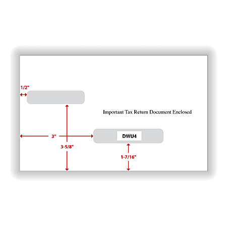 ComplyRight® Double-Window Envelopes For W-2C Tax Forms, 5-5/8" x 9", Moisture-Seal, White, Pack Of 100 Envelopes