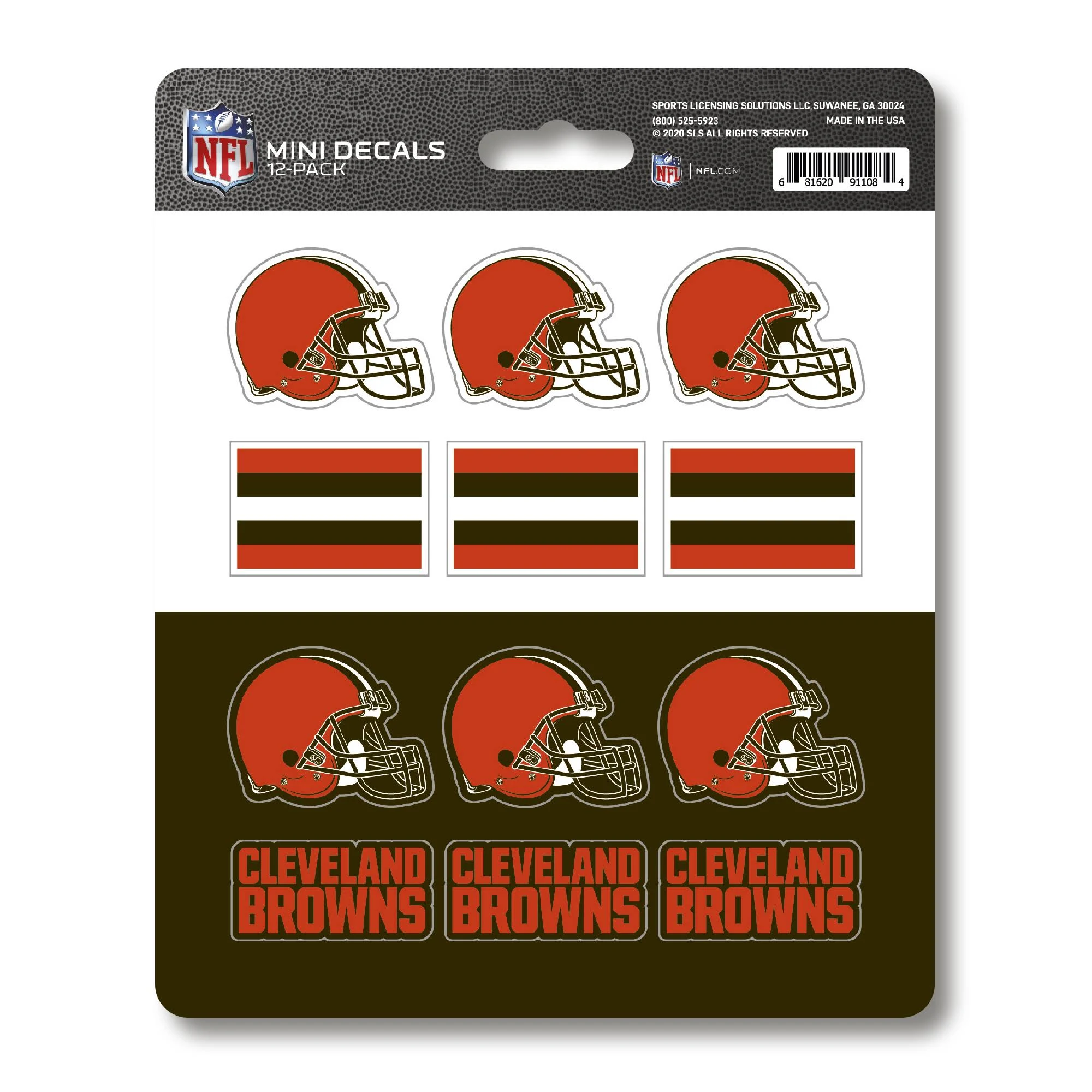 Cleveland Browns Decal Set Mini 12 Pack