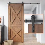 SANKEYTEW 6FT Barn Door Hardware Kit lite Version- Combination Track- Easy to...