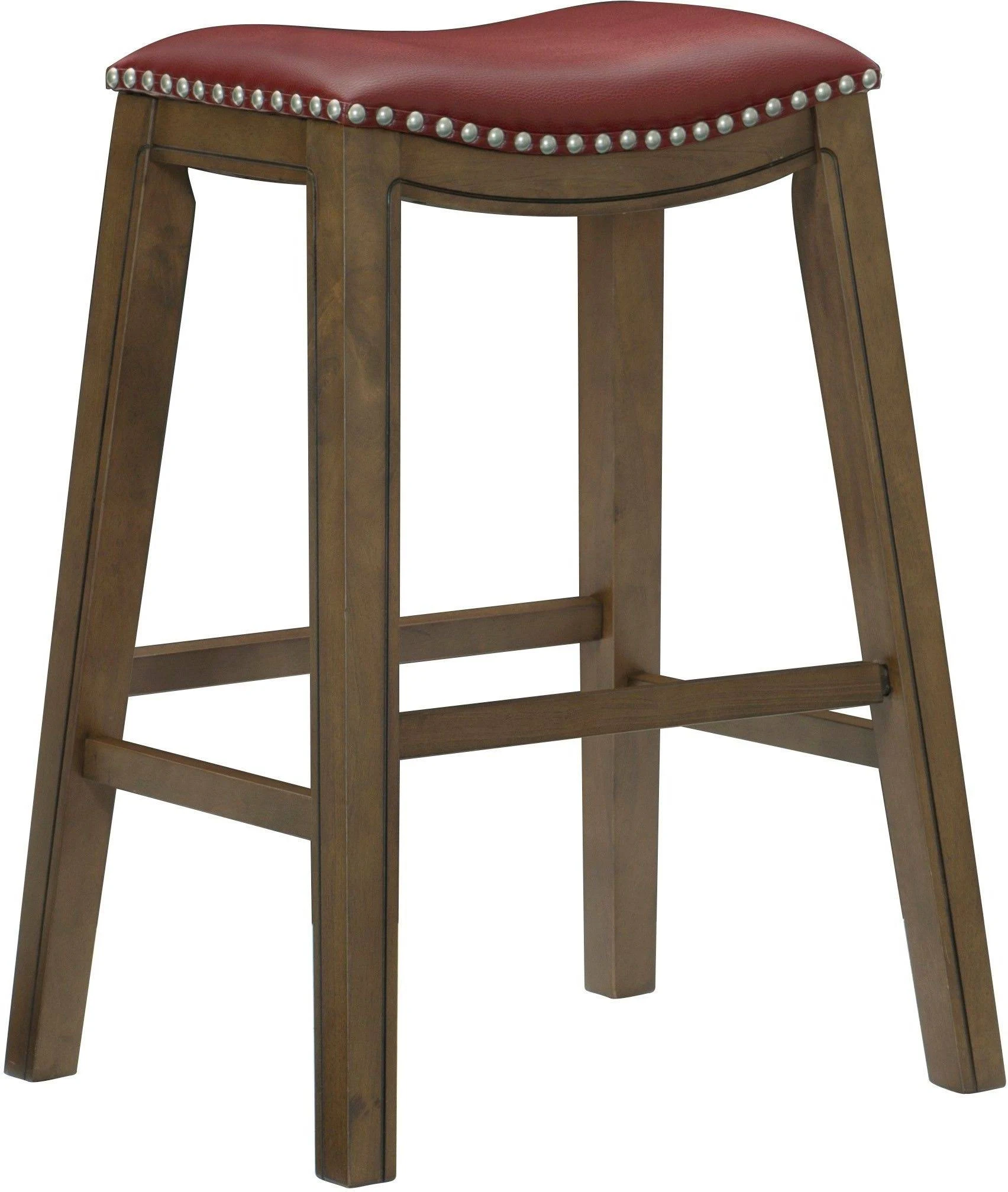 Etton Gray Faux Leather Fabric Barstool