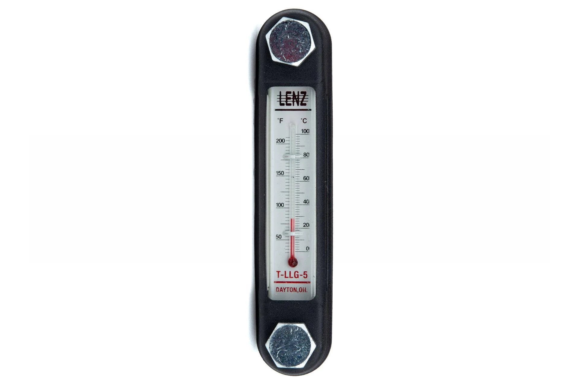 Lenz 221199 Fluid Level Gauge with Thermometer 6.1" Overall Length, 5"