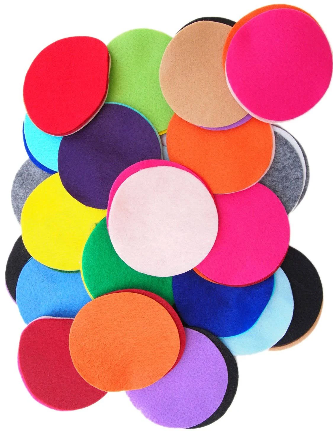 Playfully Ever After Mixed Color Assortment of Craft Felt Circles (4 Inch - 100pc)