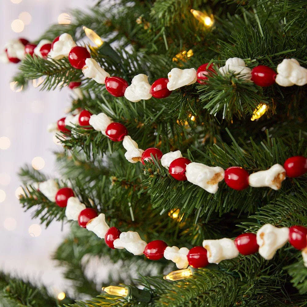 Factory Direct Craft Artificial Popcorn and Cranberry Garland | for Christmas ...