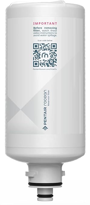 Pentair Rocean Reservoir Replacement Filter Cartridge for Rocean Countertop Tap Water Filter System, NSF/ANSI 42, 53, 401 Certified