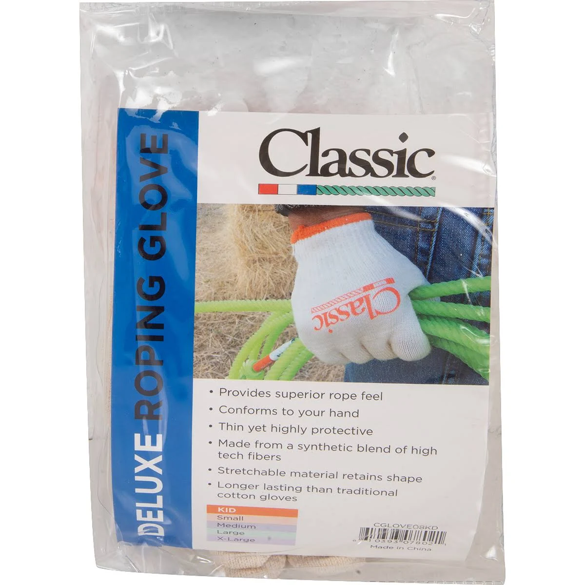 Classic Equine Deluxe Roping Glove (12-Pack) Small