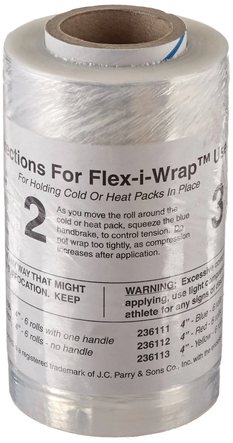 Lot of 6 Cramer Products Flex-I-Wrap Plastic Film 4&#034; x 650&#039; White Clear 236107