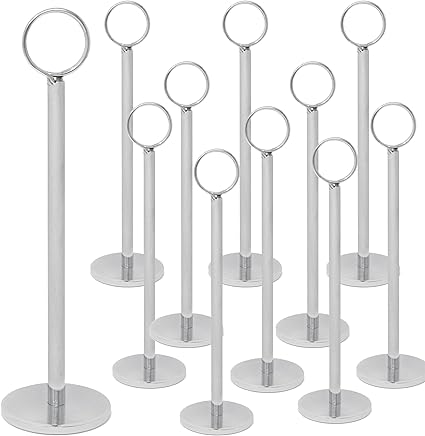 Place Card Holder Table Number Holder 8 Inches Tall 12 Pack Chrome Silver Prem