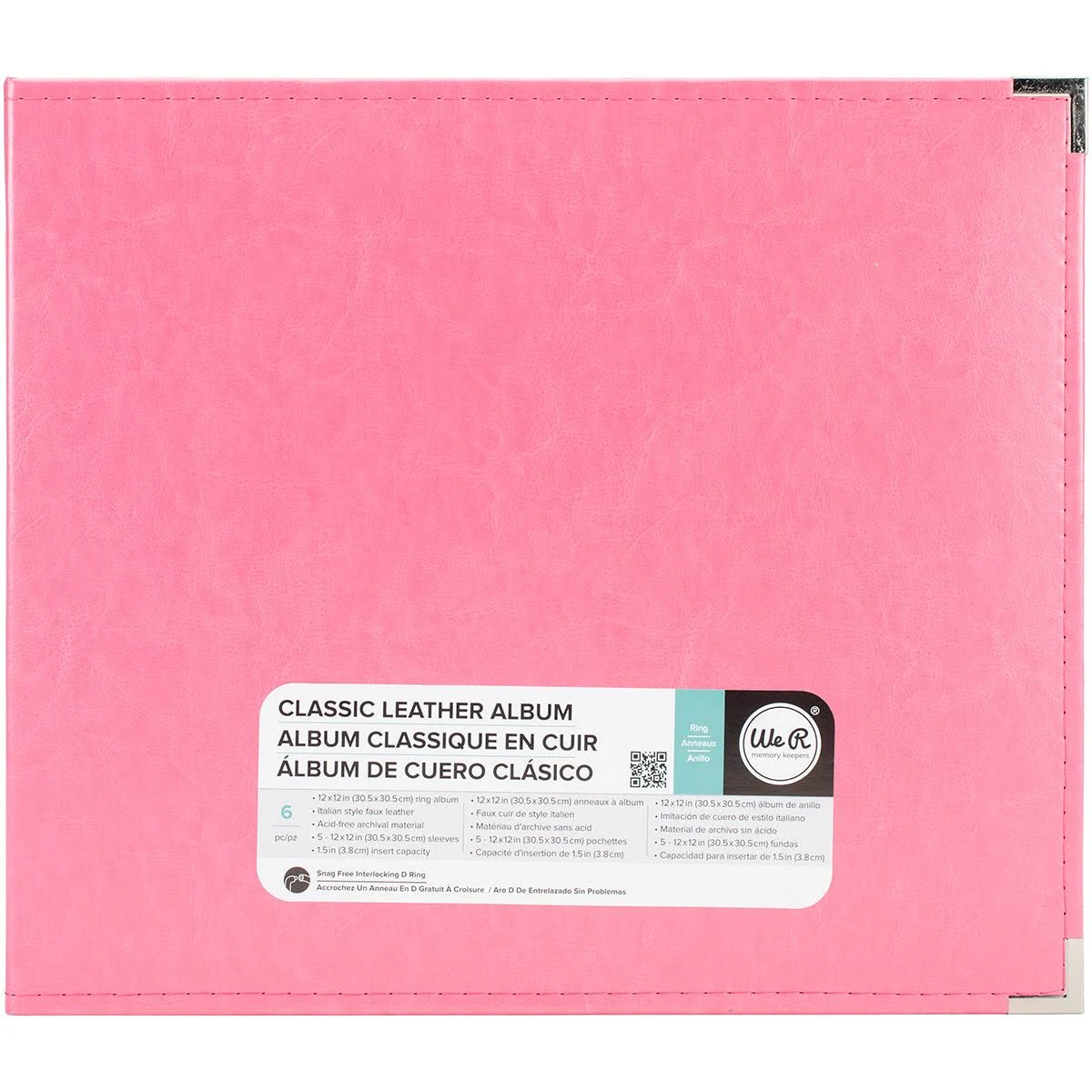 12 x 12-inch Classic Leather 3-Ring Album