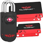 TALONPORT Keyless TSA Luggage Locks With Card Keys No Combo - 2 Locks