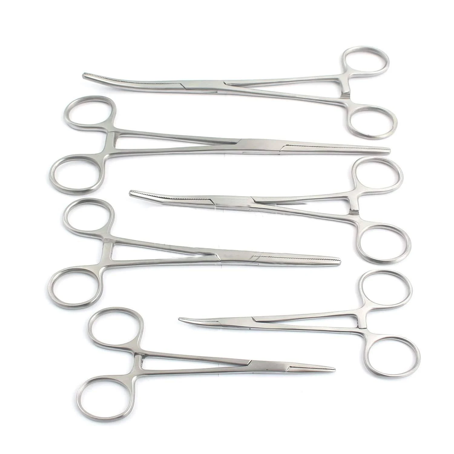 PC: HEMOSTAT Set 5" 6" 8" Curved/Straight - 6 Pack New