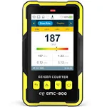 Nuclear Radiation Detector GQ GMC-800 Geiger Counter USA Design Product US National Standard Large Color LCD Display 5 Alarm Types Dosimeter Data Save