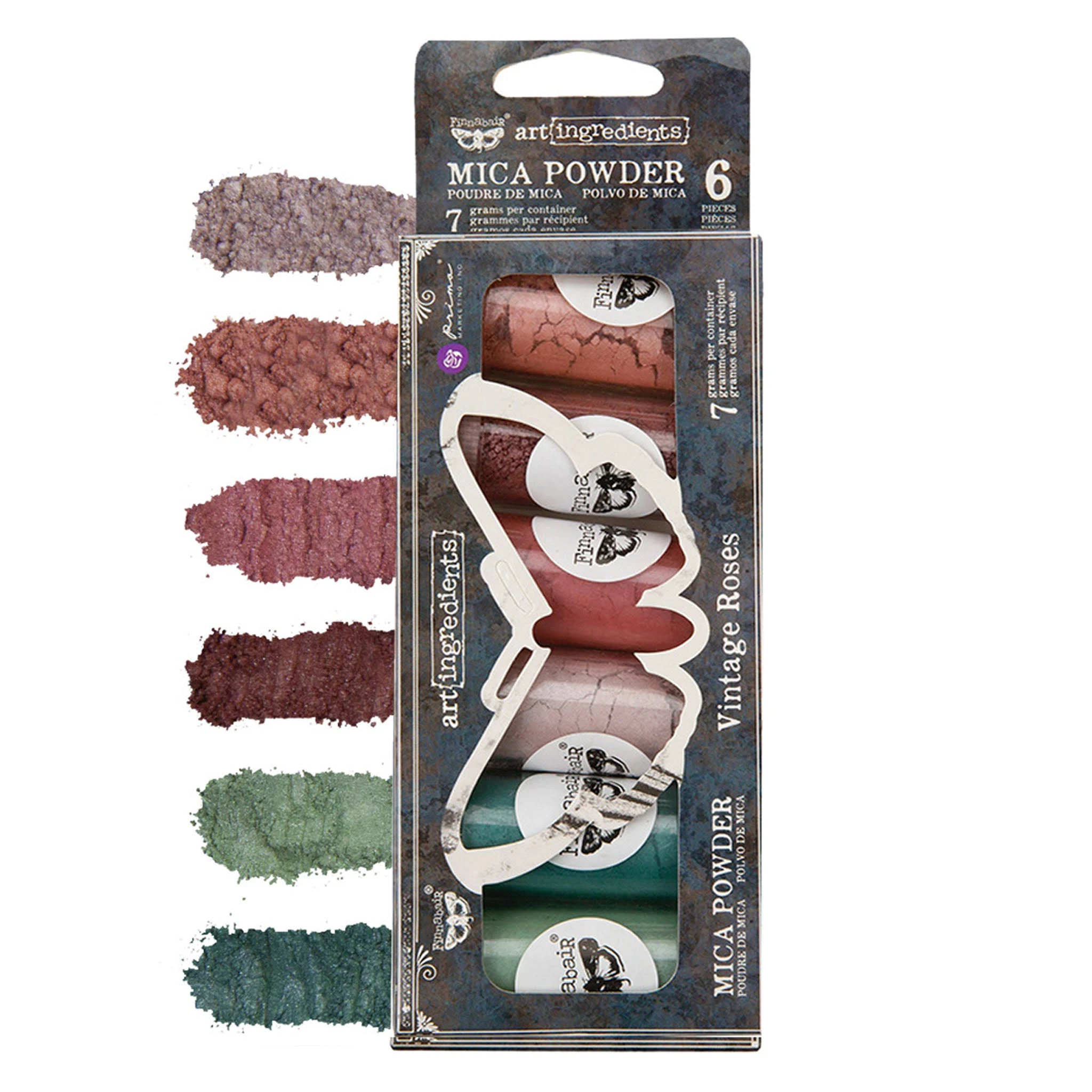 Vintage Roses Mica Powder Set - Finnabair with Prima - Mica Powder for Resin - Mixed Media Pigment