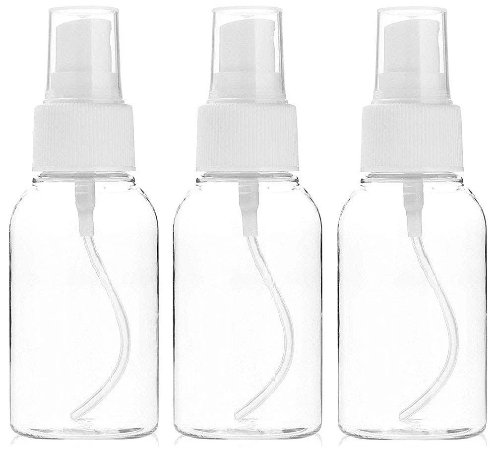 1pc/3Pcs Transparent Spray Bottles, Fine Mist Plastic Mini Travel Perfume Bottles, Small Refillable Liquid Containers