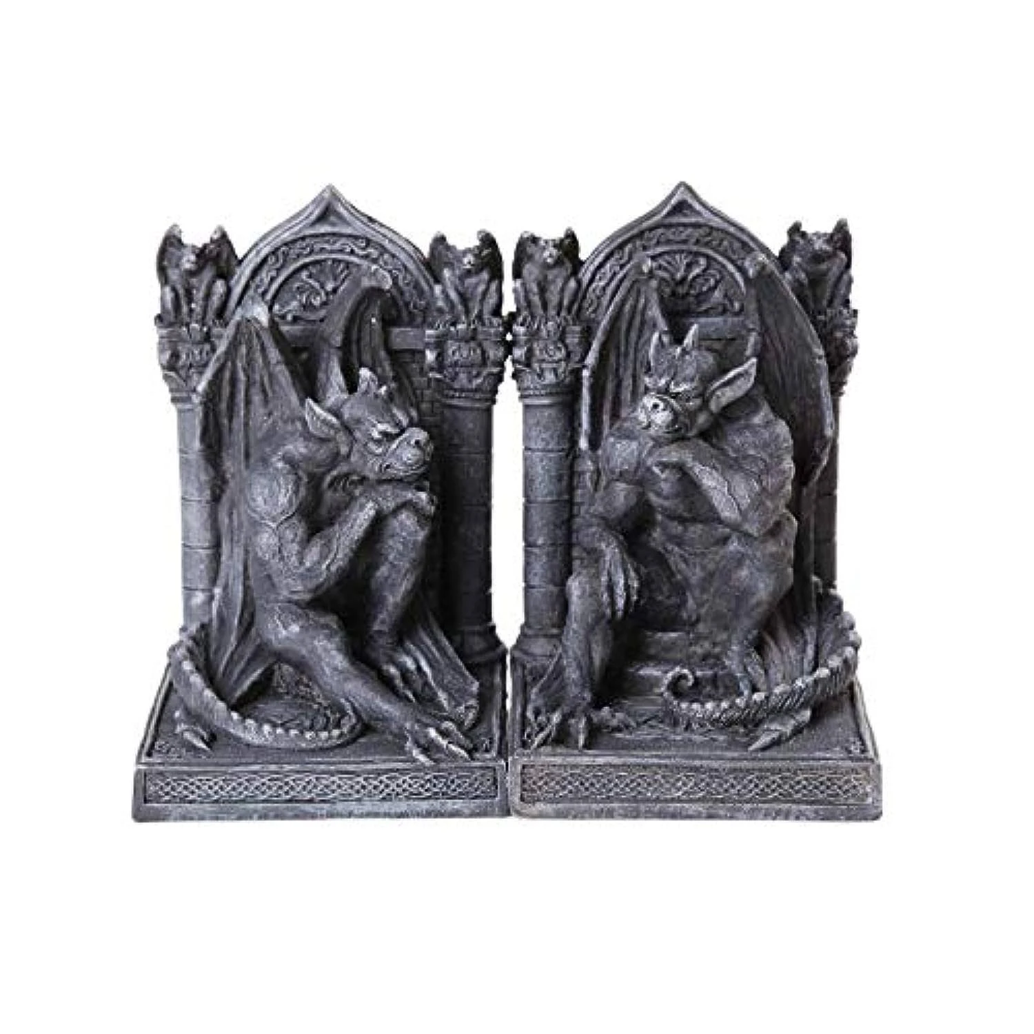 Thinker Gargoyle Bookends Set