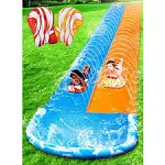 JOYIN 32.5ft Extra Long Water Slide and 2 Inflatable Boards, Heavy Duty Lawn Water Slides Double Waterslide Slip with Sprinkler for Kids Adults Backyard Summer Water Toy Outdoor Fun