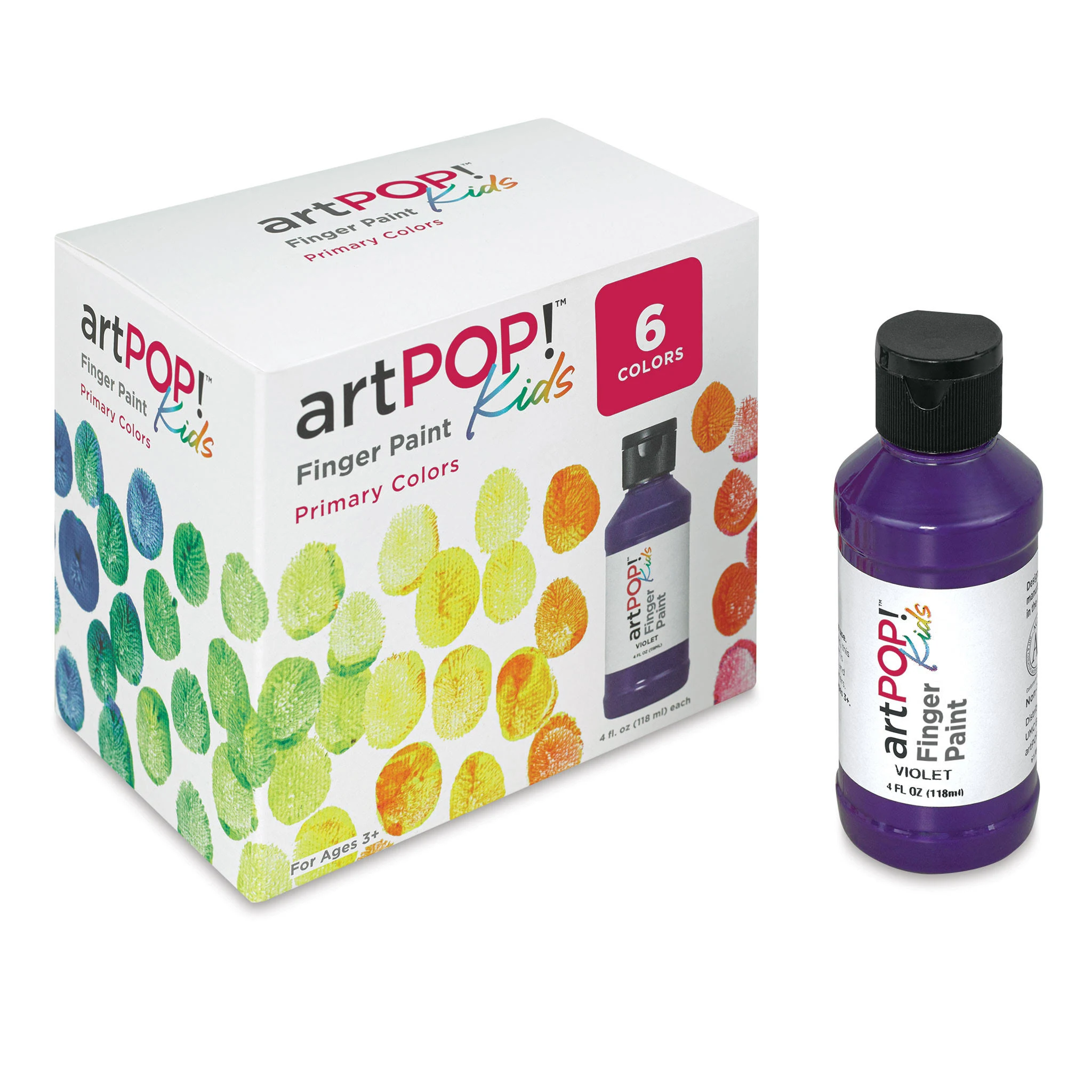 artPOP! Kids Finger Paint Set - Set of 6, 4 oz