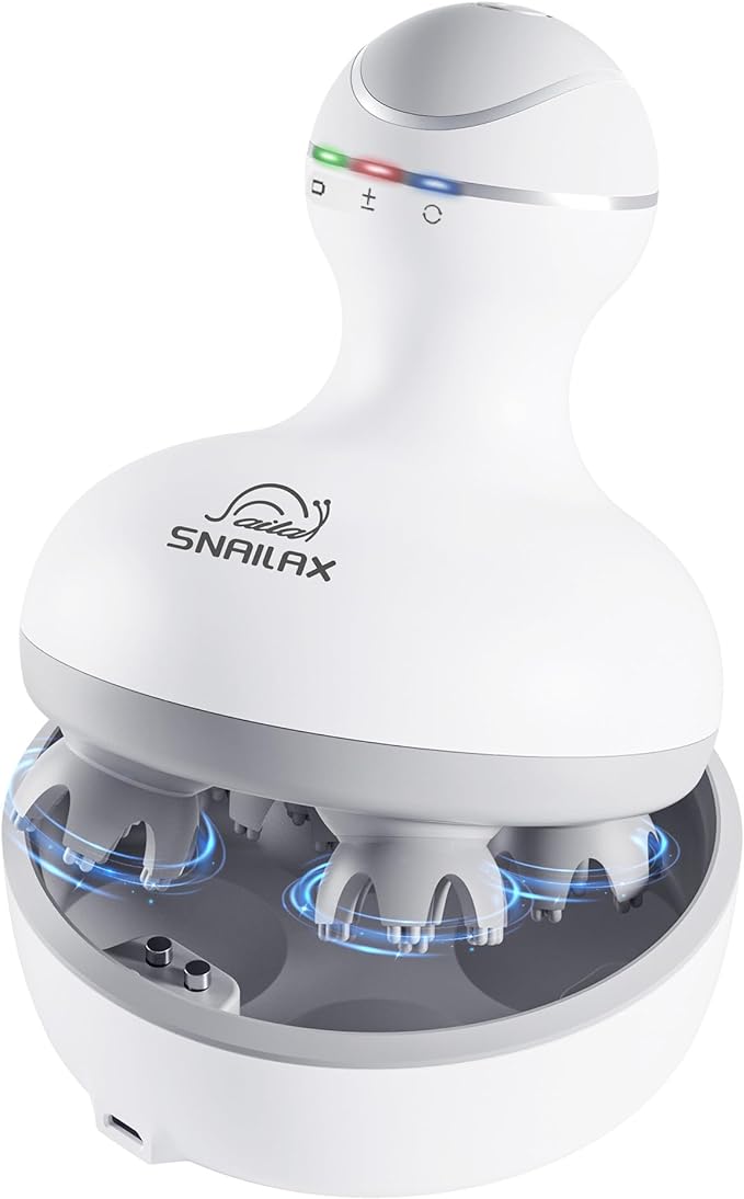 Snailax Rechargeable Electric Scalp Massager for Stress Relax & Hair Growth, Full Body Massage, Cat Massager - SL-492