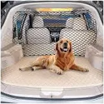 Car pet Supplies LPY-Pet Net Vehicle Safety Mesh Dog Barrier SUV/Car/Truck/Van - Fits Behind Front Seats, Black, 1 Count (Pack of 1)