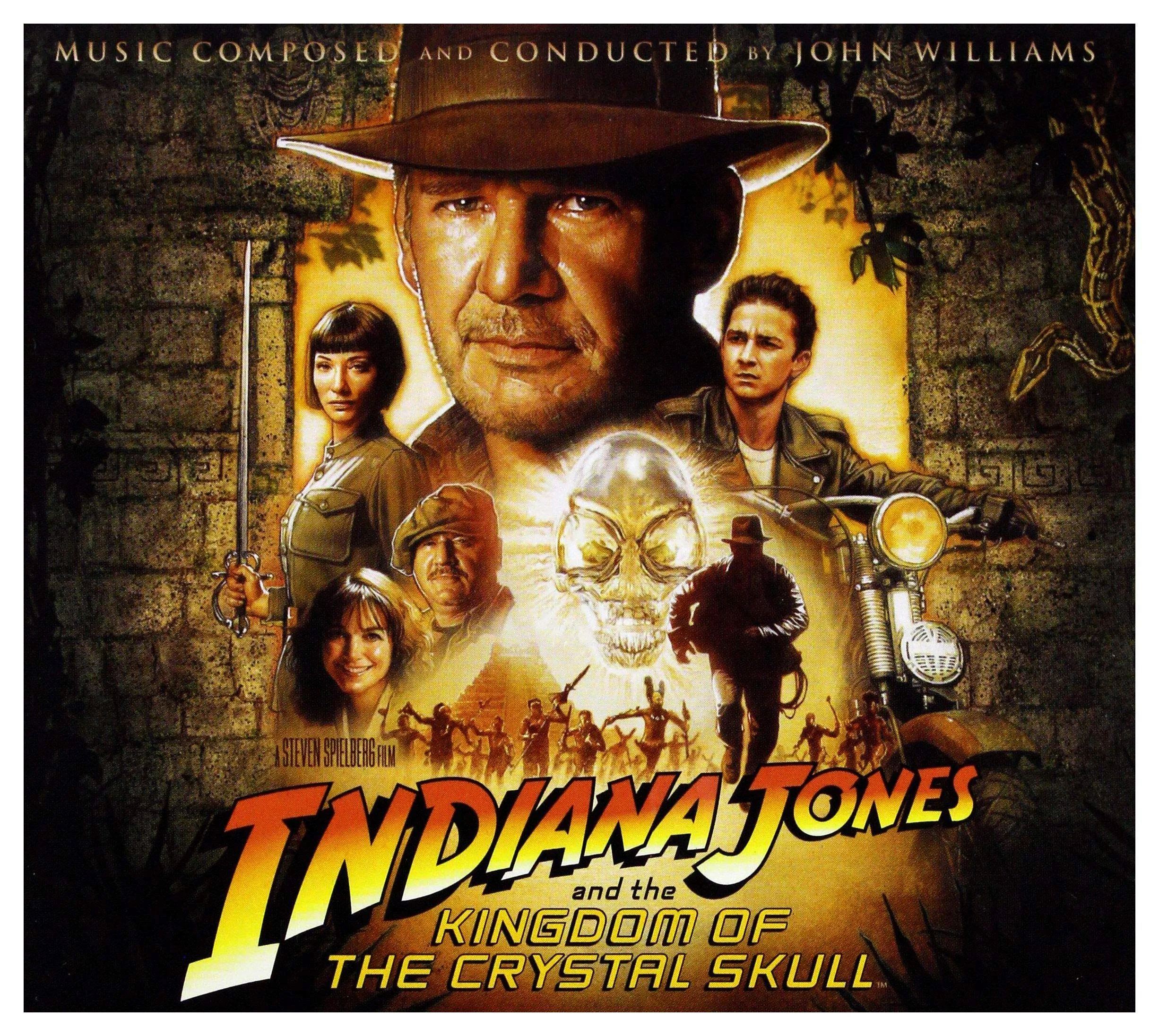 SEALED~CD~INDI<wbr/>AN JONES-KINGDOM OF THE CRYSTAL SKULL~HYPE STICKER~NEW OLD STOCK