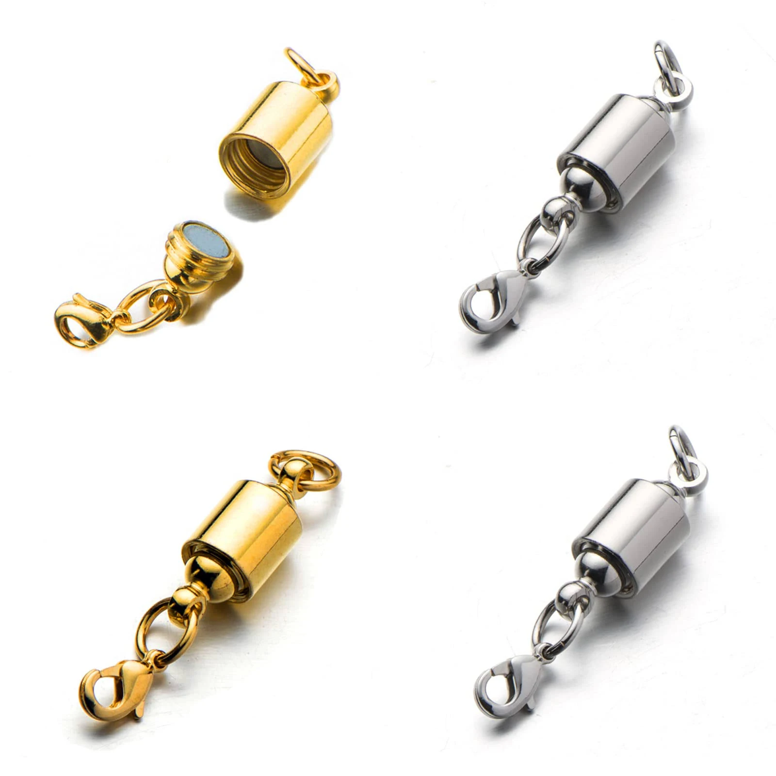 Zpsolution Screw-In Locking Magnetic Jewelry Clasps for Necklace 6mm